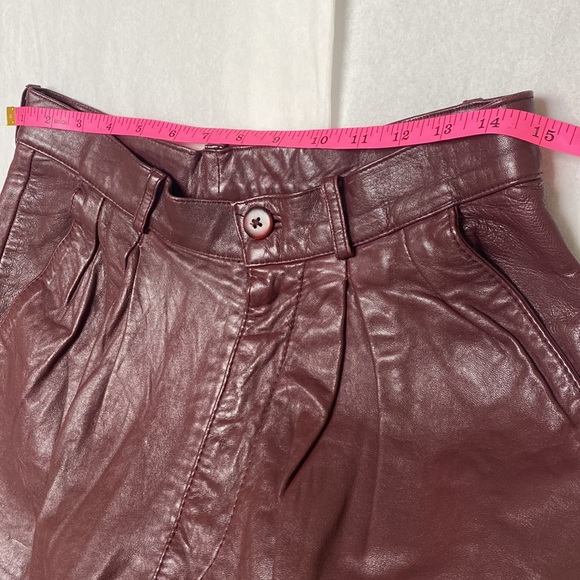 Vintage High Waisted Leather Pants Saxony - Picture 4 of 8
